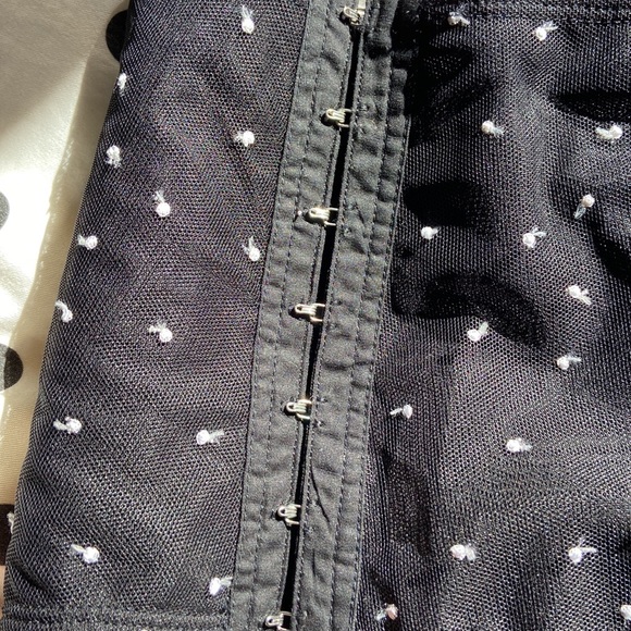 For Love & Lemons 🍋 S Jacinto Dot Black Tulle High Rise Panties Hook & Eye NWT - Picture 3 of 11